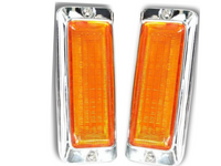 Rear Side Guard Reflectors for Mazda RX3 808 10A / 12A - Orange Lens - Pair-Spoilers and Bodykits Australia