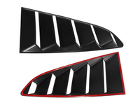 Rear Side Window Louvres for Ford Mustang - Black - Pair (2015 - 2019)-Spoilers and Bodykits Australia