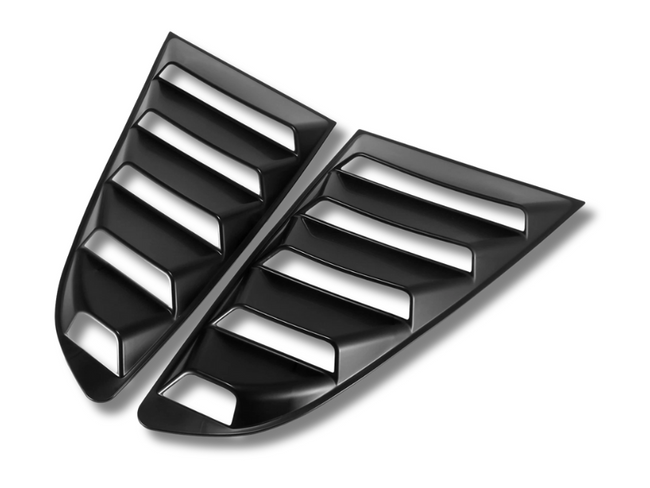 Rear Side Window Louvres for Ford Mustang - Black - Pair (2015 - 2019)-Spoilers and Bodykits Australia