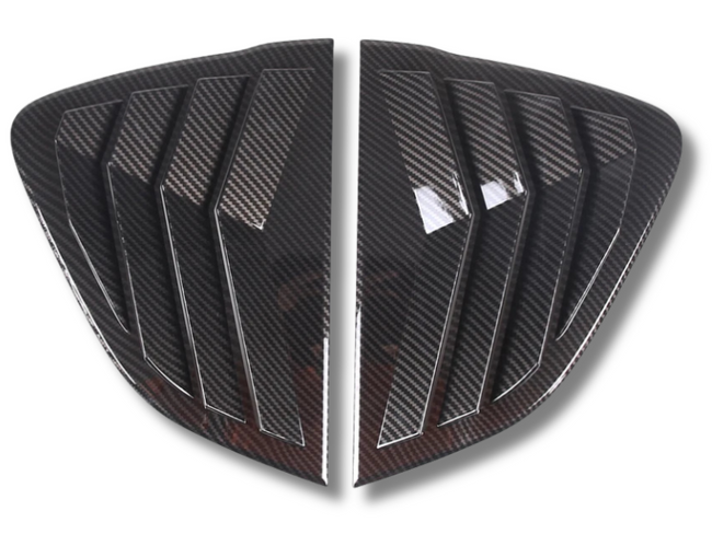 Rear Side Window Louvres for Mazda MX5 ND - Carbon Fibre Look - Pair (2016 - 2023)-Spoilers and Bodykits Australia