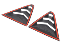 Rear Side Window Louvres for Subaru Crosstrek - Carbon Fibre Look - Pair (2023 - 2024)-Spoilers and Bodykits Australia