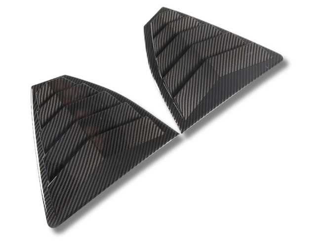 Rear Side Window Louvres for Subaru WRX - Carbon Fibre Look - Pair (2021 - 2023)-Spoilers and Bodykits Australia