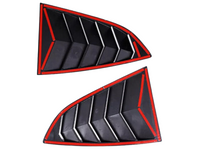 Rear Side Window Louvres for Toyota 86 / Subaru BRZ - Black - Pair (2012 - 2020)-Spoilers and Bodykits Australia