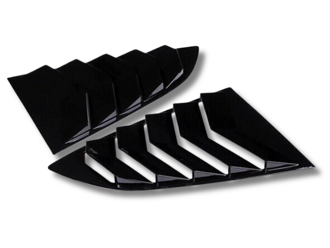 Rear Side Window Louvres for Toyota 86 / Subaru BRZ - Black - Pair (2012 - 2020)-Spoilers and Bodykits Australia
