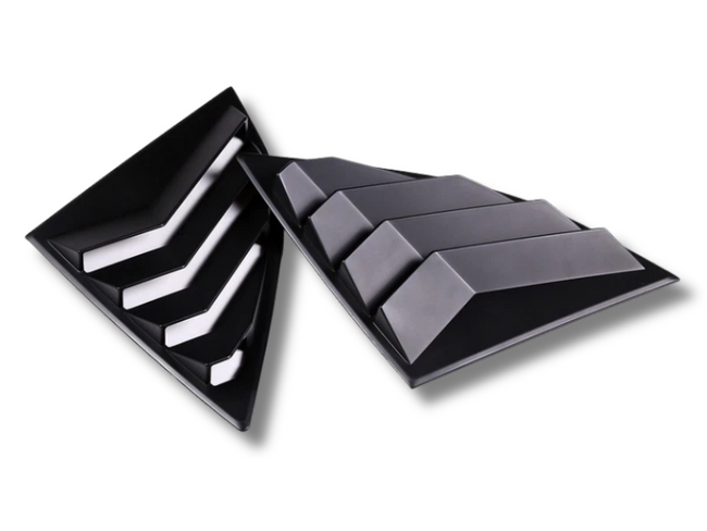 Rear Side Window Louvres for Toyota Supra - Matt Black - Pair (2019 - 2022)-Spoilers and Bodykits Australia