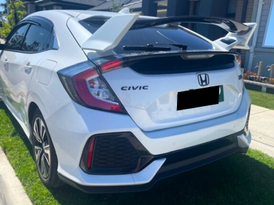 Rear Boot Spoiler Wing for Honda Civic Hatch FK4 FK7 (2016 - 2019 Models) - Spoilers And Bodykits Australia