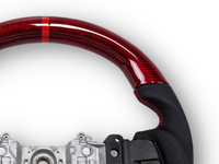 Red Carbon Fibre & Leather Steering Wheel with Red Centre Line & Stitching for Subaru WRX STI / Levorg (2015 - 2021) - Spoilers and Bodykits Australia