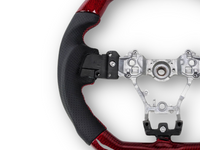 Red Carbon Fibre & Leather Steering Wheel with Red Centre Line & Stitching for Subaru WRX STI / Levorg (2015 - 2021) - Spoilers and Bodykits Australia
