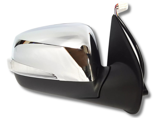 Right Driver Side Electric Door Mirror with Power Fold Function for Isuzu D-MAX - Chrome - 7 Pins (2008 - 2012)-Spoilers and Bodykits Australia