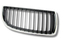 Right Driver Side Front Grill for BMW 3 Series E90 V4 Sedan - Chrome / Black (2005 - 2009)-Spoilers and Bodykits Australia