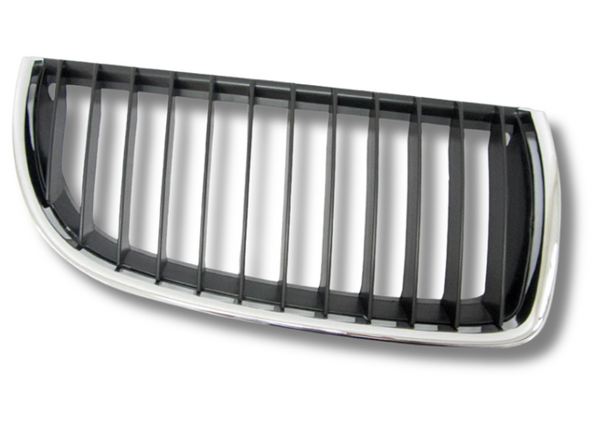 Right Driver Side Front Grill for BMW 3 Series E90 V4 Sedan - Chrome / Black (2005 - 2009)-Spoilers and Bodykits Australia
