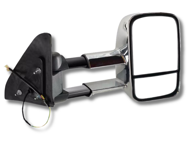 Right Side Extendable Towing Mirror for 120 Series Toyota Prado - Chrome (2002 - 2009)-Spoilers and Bodykits Australia