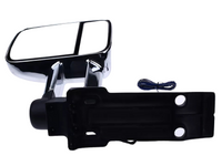 Right Side Extendable Towing Mirror with Indicator for 70 / 75 / 78 / 79 Series Toyota Landcruiser - Chrome - Electric Mirror-Spoilers and Bodykits Australia