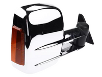 Right Side Extendable Towing Mirror with Indicator for 80 Series Toyota Landcruiser - Chrome - Electric Mirror-Spoilers and Bodykits Australia