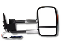 Right Side Extendable Towing Mirror with Indicator for ML / MN Mitsubishi Triton - Chrome - Electric Mirror-Spoilers and Bodykits Australia