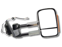 Right Side Extendable Towing Mirror with Indicator for Mazda BT-50 - Chrome (2012 Onwards)-Spoilers and Bodykits Australia