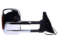 Right Side Extendable Towing Mirror with Indicator for Mitsubishi Pajero - Chrome - Electric Mirror (2001 - 2019)-Spoilers and Bodykits Australia