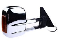 Right Side Extendable Towing Mirror with Indicator for Mitsubishi Pajero - Chrome - Electric Mirror (2001 - 2019)-Spoilers and Bodykits Australia