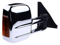 Right Side Extendable Towing Mirror with Indicator for Mitsubishi Pajero - Chrome - Electric Mirror (2001 - 2019)-Spoilers and Bodykits Australia