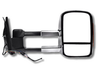 Right Side Extendable Towing Mirror with Indicator for Mitsubishi Pajero - Chrome - Electric Mirror (2001 - 2019)-Spoilers and Bodykits Australia