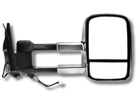 Right Side Extendable Towing Mirror with Indicator for Mitsubishi Pajero - Chrome - Electric Mirror (2001 - 2019)-Spoilers and Bodykits Australia