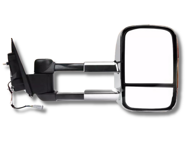 Right Side Extendable Towing Mirror with Indicator for PX1 / PX2 Ford Ranger / Everest UA - Chrome - Electric Mirror-Spoilers and Bodykits Australia