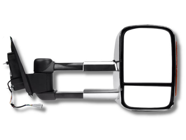 Right Side Extendable Towing Mirror with Indicator for PX1 / PX2 Ford Ranger / Everest UA - Chrome - Electric Mirror-Spoilers and Bodykits Australia