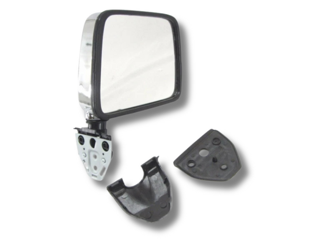 Right Side Skin Mount Door Mirror for D21 Nissan Navara - Chrome (1986 - 1997)-Spoilers and Bodykits Australia