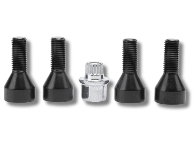 Security Locking Wheel Studs x4 for BMW E46 / E82 / E85 / E87 / E61 / E90 - M12 x 1.5-Spoilers and Bodykits Australia