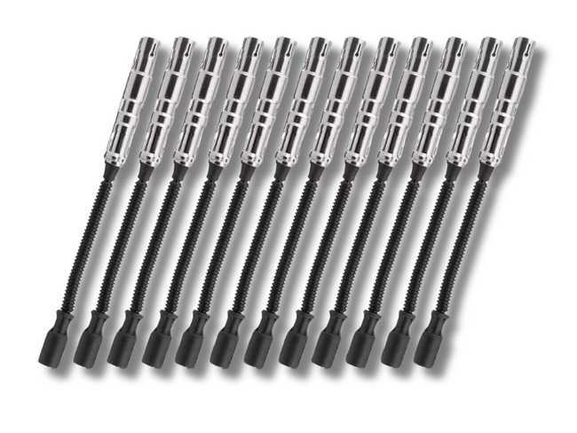 Spark Plug Ignition Leads x12 for Mercedes Benz W163 / W220 / W463 / W639 / R170-Spoilers and Bodykits Australia