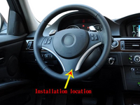 Steering Wheel Cover Trim for BMW 3 Series E90 / E92 / E93 - Matt Black (2005 - 2012)-Spoilers and Bodykits Australia