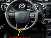 Steering Wheel Cover Trim for Toyota Hilux Revo - Matt Black (2015 - 2021)-Spoilers and Bodykits Australia