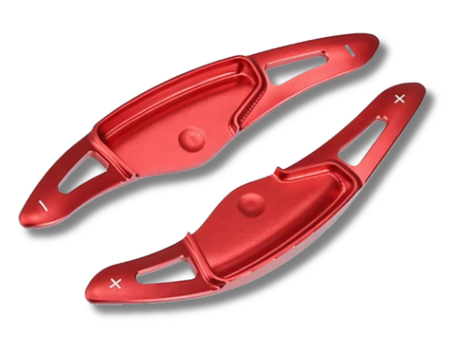 Steering Wheel Paddle Shift Extension Covers for Hyundai Elantra Sport - Red - Pair (2017 - 2019)-Spoilers and Bodykits Australia