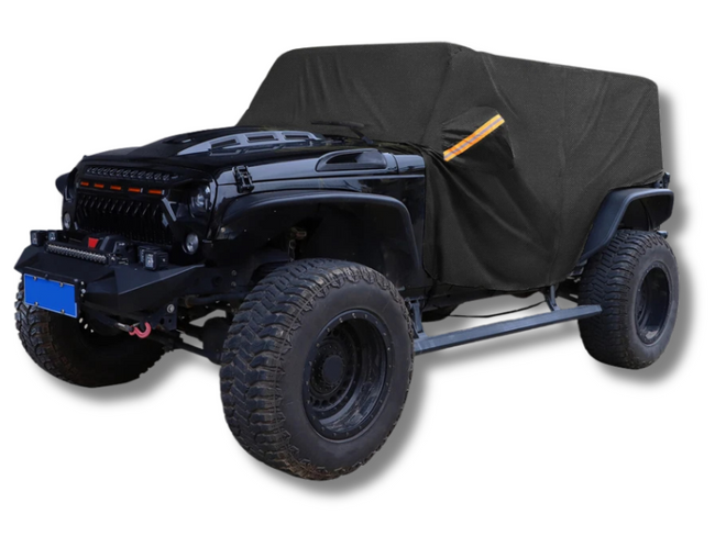 Waterproof Cab Car Cover for Jeep Wrangler JK / JL 4-Door Hardtop - Black (2007 - 2021)-Spoilers and Bodykits Australia