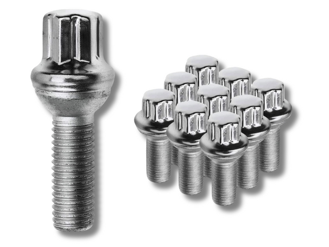 Wheel Lug Bolt Nuts x10 for Mercedes Benz W204 / W211 / W212 / S212 / C207 / W221 / R172 / E350-Spoilers and Bodykits Australia