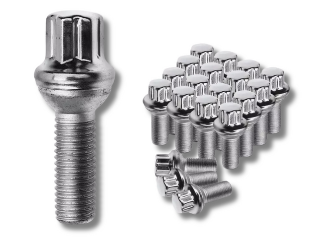 Wheel Lug Bolt Nuts x20 for Mercedes Benz W204 / W211 / W212 / S212 / C207 / W221 / R172 / E350-Spoilers and Bodykits Australia