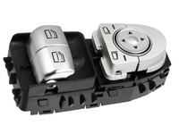 Window Switch Button Cover Set for Mercedes Benz Models - Black-Spoilers and Bodykits Australia