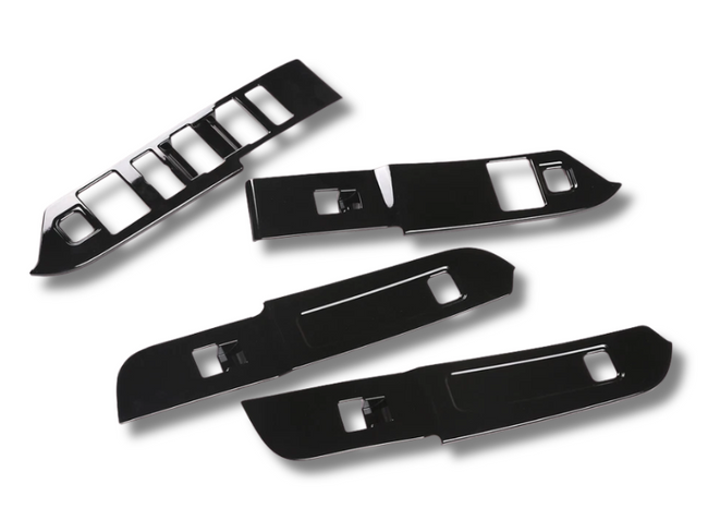 Window Switch Surround Trims x4 for Land Rover Defender 110 - Black (2020 - 2022)-Spoilers and Bodykits Australia