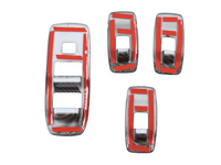Window Switch Surround Trims x4 for PX2 / PX3 Ford Ranger / Everest - Carbon Fibre Look (2015 - 2021)-Spoilers and Bodykits Australia