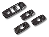 Window Switch Surround Trims x4 for PX2 / PX3 Ford Ranger / Everest - Carbon Fibre Look (2015 - 2021)-Spoilers and Bodykits Australia