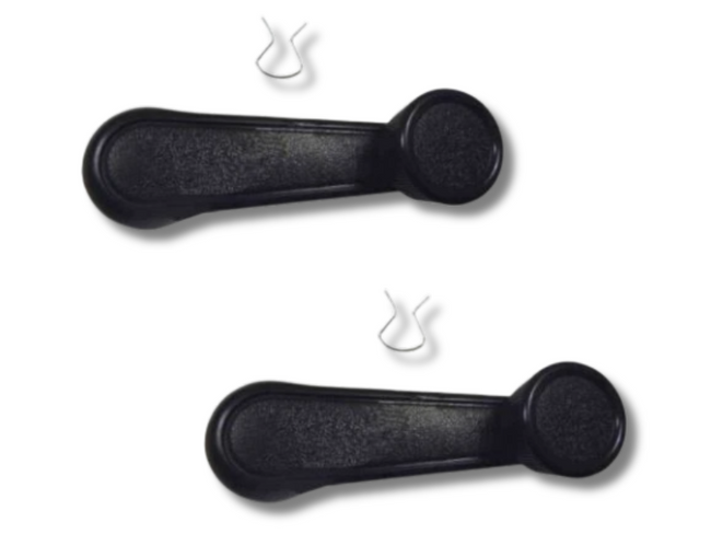 Window Winder Handles for Toyota Hilux LN85 2WD - Black - Pair (1988 - 1997)-Spoilers and Bodykits Australia