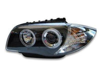Angel Eye HALO Projector CCFL Head Lights for BMW E81 / E82 / E87 / E88 - Black (2004 - 2011 Models) - Spoilers And Bodykits Australia
