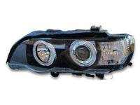 Angel Eye HALO Projector CCFL Head Lights for BMW X5 E53 - Black (2000 - 2003 Models) - Spoilers And Bodykits Australia