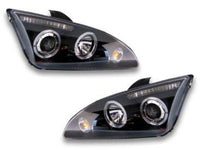 Angel Eye HALO Projector CCFL Head Lights for Ford Focus XR5 MK2 - Black (2004 - 2008 Models) - Spoilers And Bodykits Australia