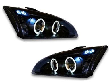 Angel Eye HALO Projector Head Lights for Ford Focus XR5 MK2 - Black (2004 - 2008 Models) - Spoilers And Bodykits Australia