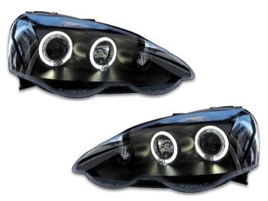 Angel Eye HALO Projector Head Lights for Honda Integra DC5 Type R - Black (2001 - 2003 Models) - Spoilers And Bodykits Australia