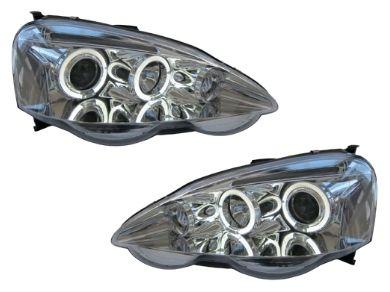 Angel Eye HALO Projector Head Lights for Honda Integra DC5 Type R - Chrome (2001 - 2003 Models) - Spoilers And Bodykits Australia