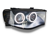 Angel Eye HALO Projector Head Lights for Mitsubishi Triton ML  MN - Black (2006 - 2015 Models) - Spoilers And Bodykits Australia