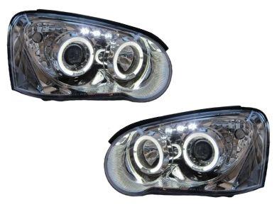Angel Eye HALO Projector Head Lights for Subaru Impreza WRX RX STI GD - Chrome (2003 - 2005 Models) - Spoilers And Bodykits Australia