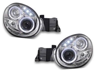 Angel Eye HALO Projector Head Lights for Subaru Impreza WRX   STI  GD - Chrome (2000 - 2002 Models) - Spoilers And Bodykits Australia